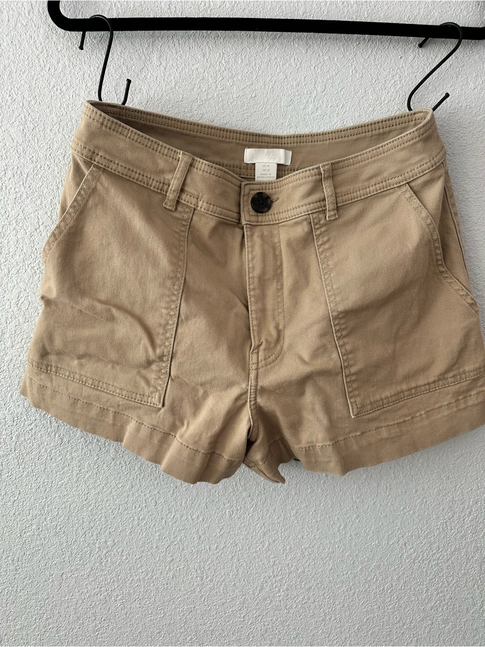 H&M Tan Utility Jean Shorts for Women